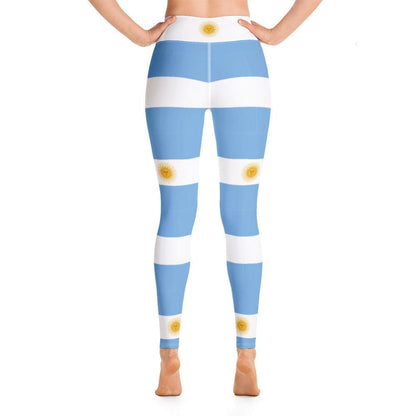 Patriotic Argentinian flag leggings for workout and casual wear
