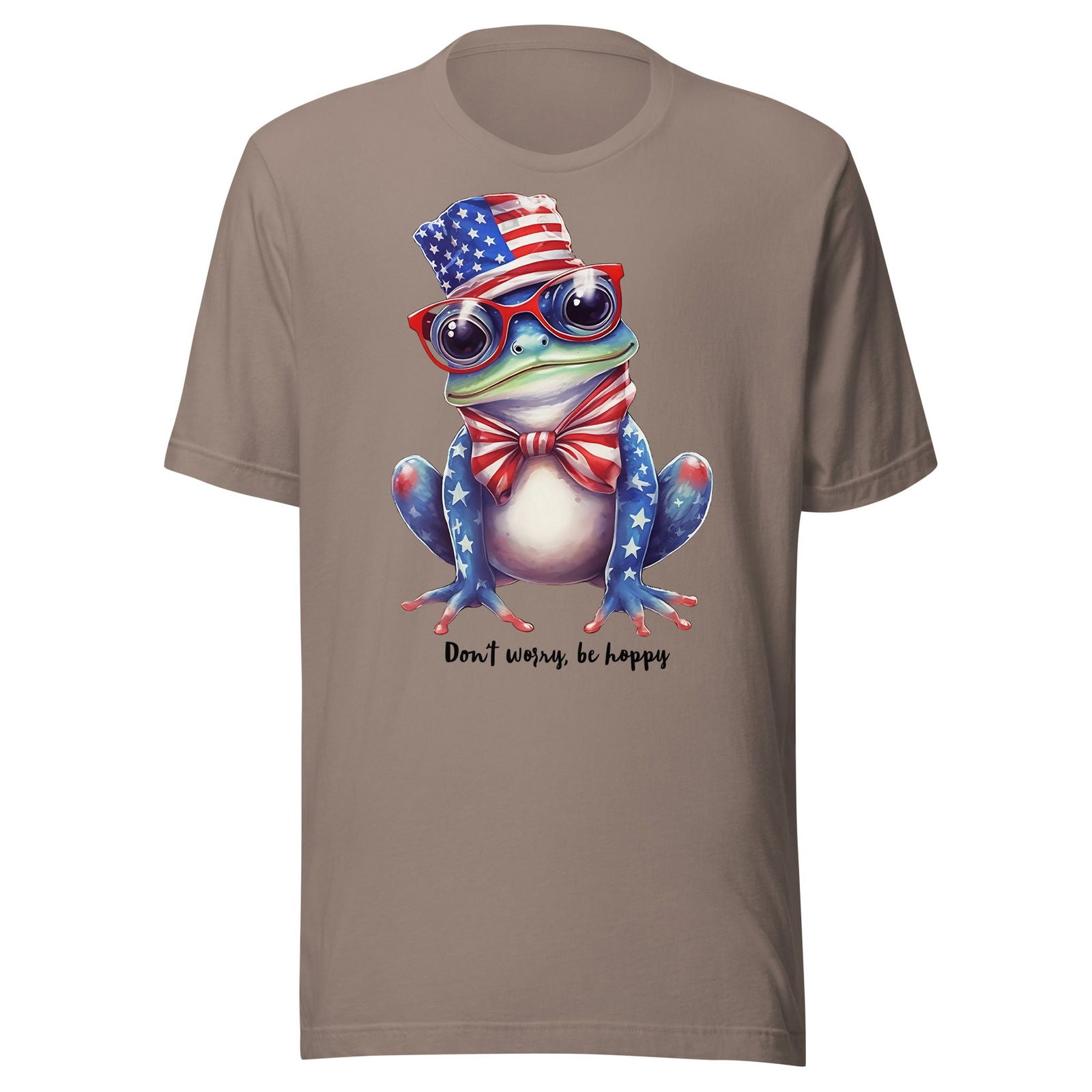 Patriotic frog t-shirt with red white and blue colors