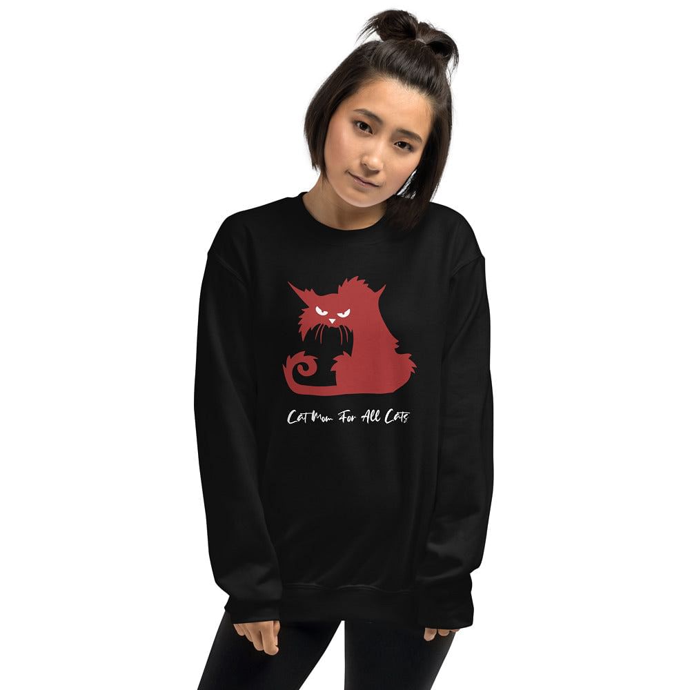Personalized cat mom crewneck sweatshirt