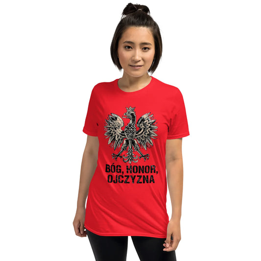 Polish Eagle T-Shirt Bóg Honor Ojczyzna Red