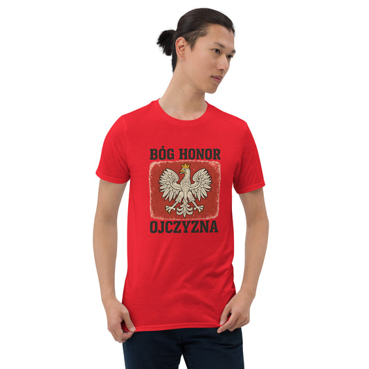 Polish Eagle T-Shirt God Honor Fatherland Red