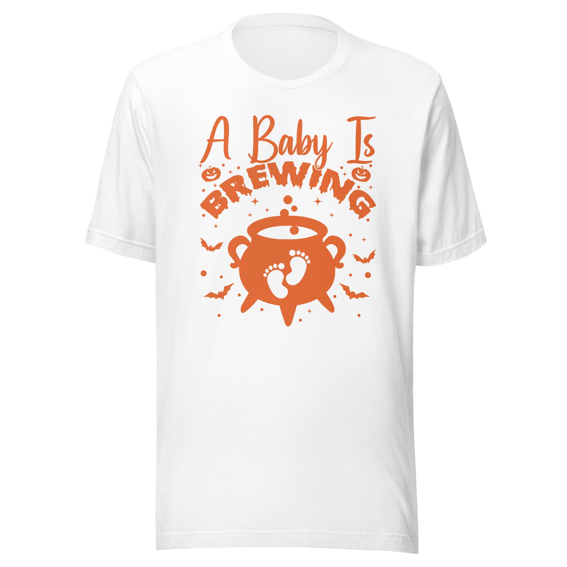 Pregnancy announcement t-shirt with spooky Halloween design