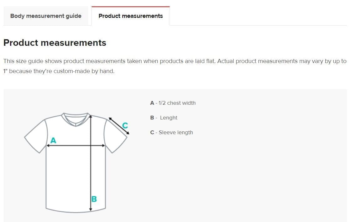 Product Measurements