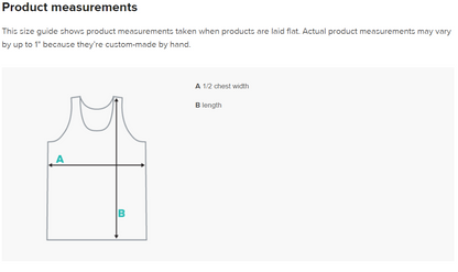 Product Measurements Belgium Tan Top