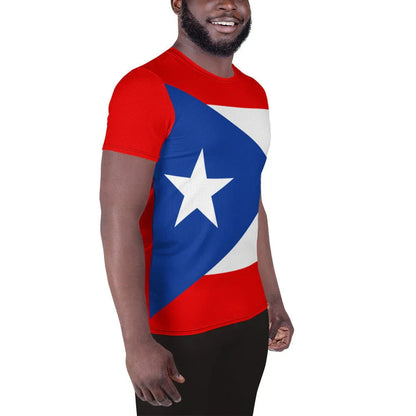 Puerto Rican pride shirt for men with a distinctive flag design