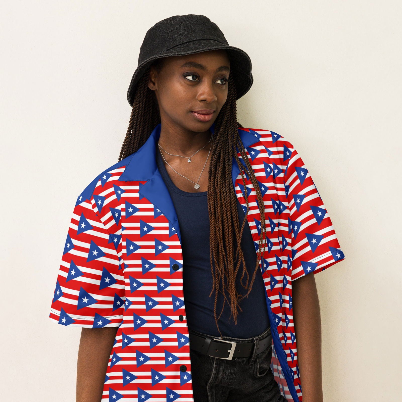 Puerto Rico Flag Button-Up Shirt