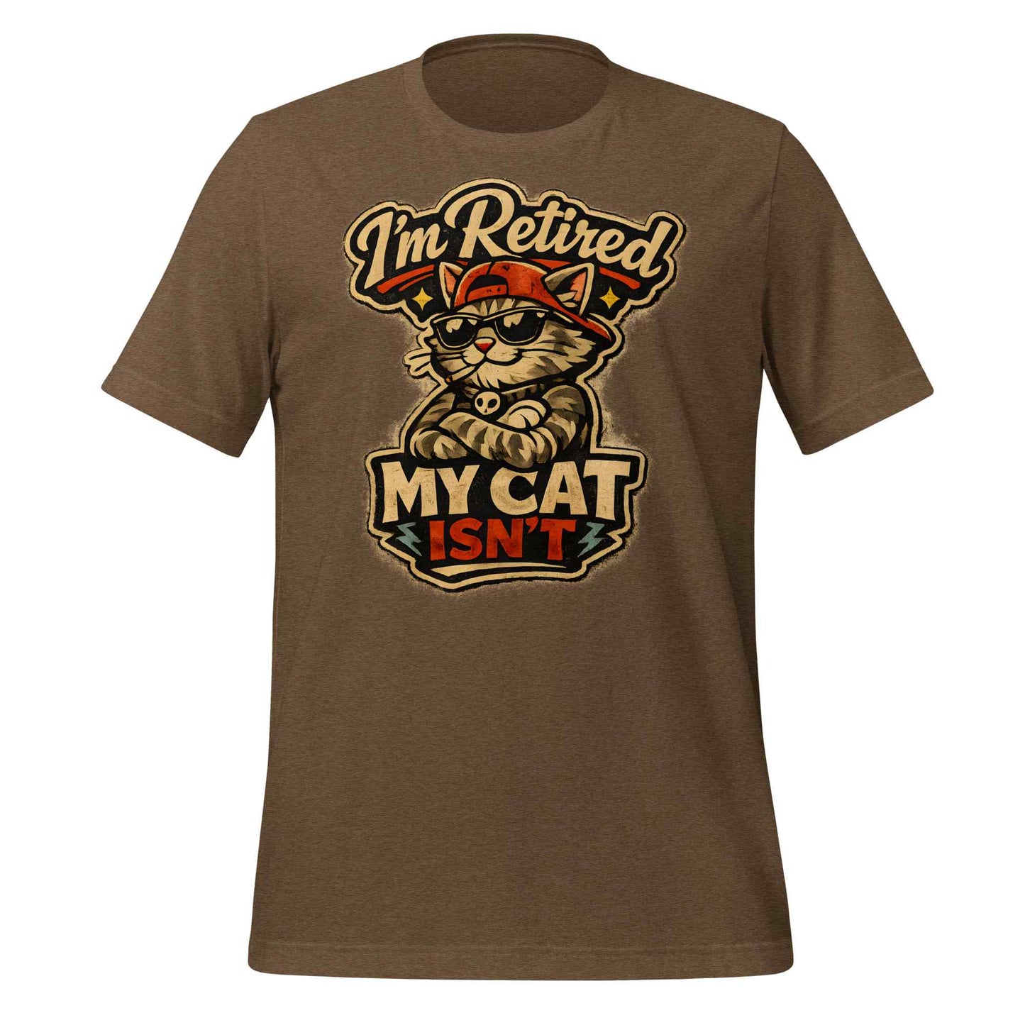Retired clothing for cat lovers lightweight stretch cotton shirt
