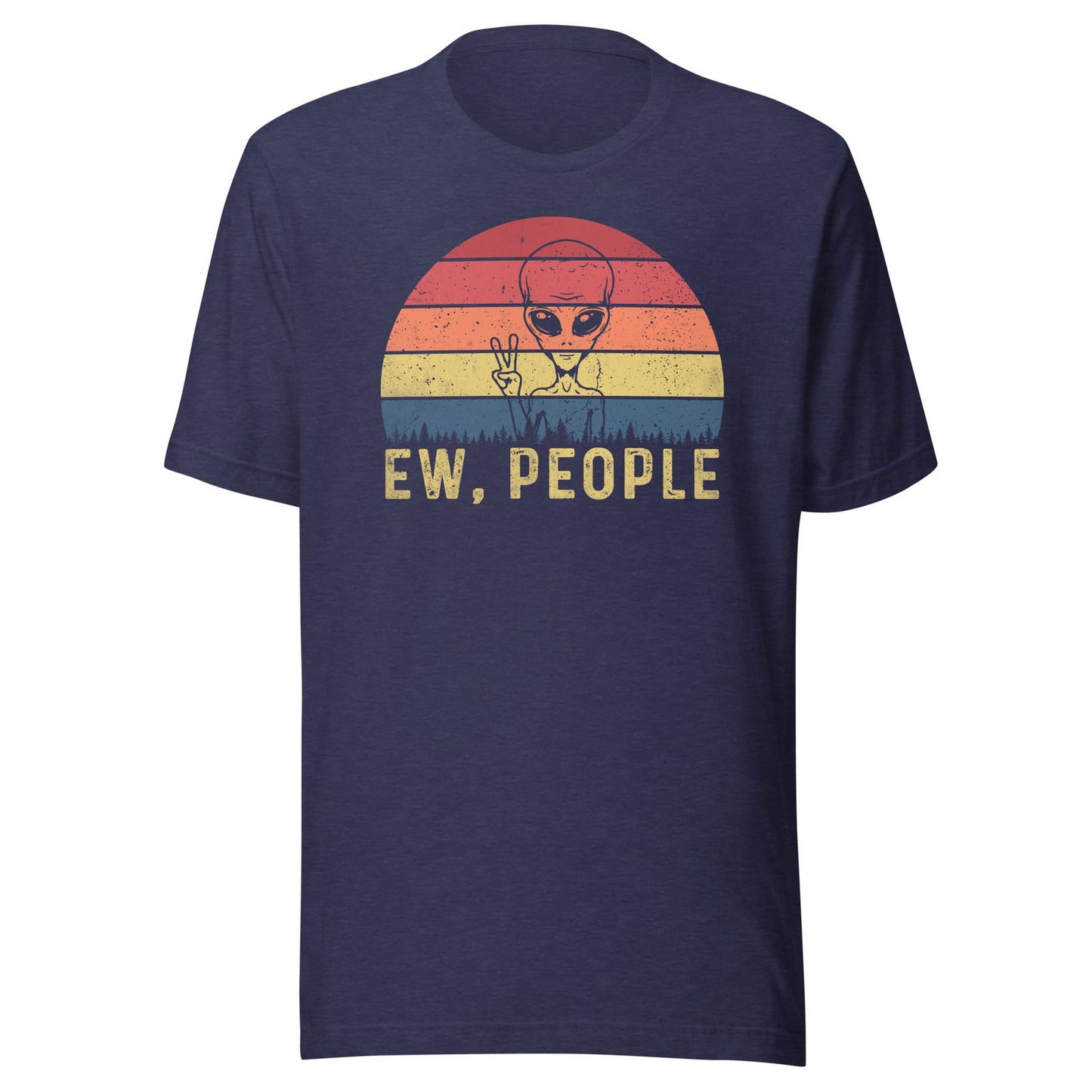 Retro Alien T-shirt with Ew People Design