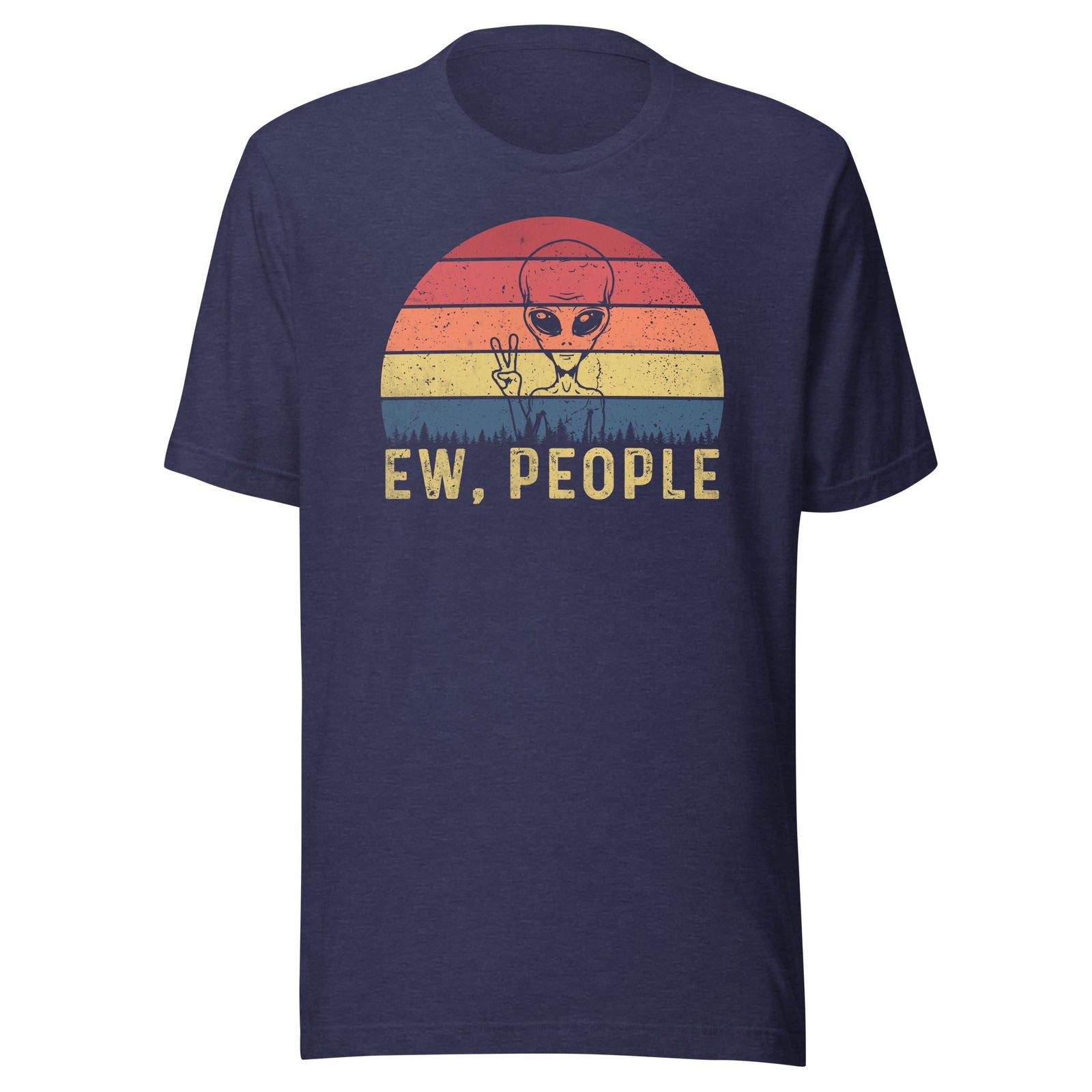 Retro Alien T-shirt with Ew People Design