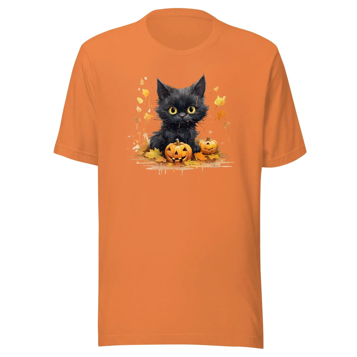 Retro Halloween Cat T-shirt | Vintage Style | YVDdesign