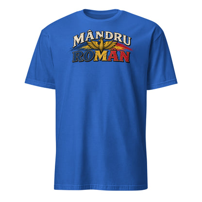 Romanian shirt featuring crowned eagle and tricolor flag graphic