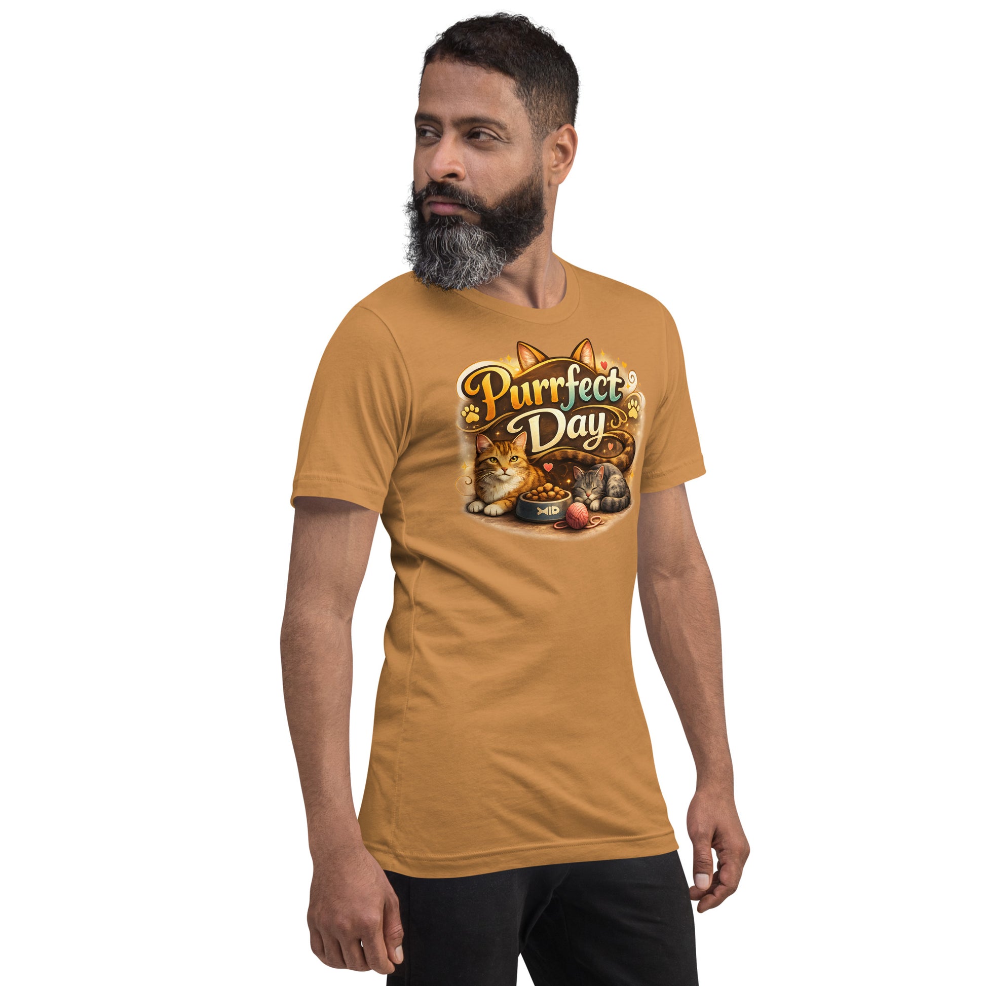 Soft cotton cat T-shirt with adorable cat illustration