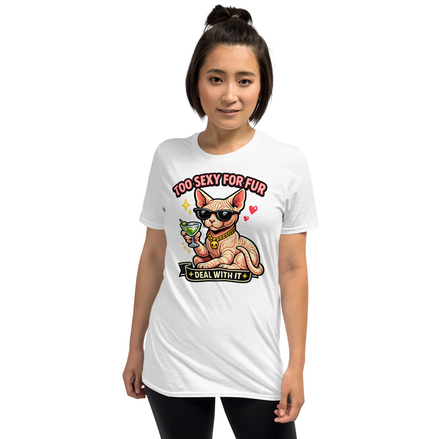 Sphynx cat cartoon illustration t-shirt modern style