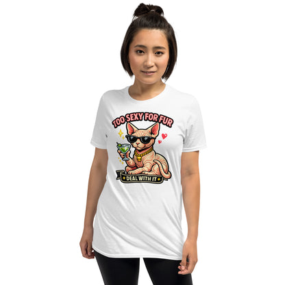 Sphynx cat cartoon illustration t-shirt modern style