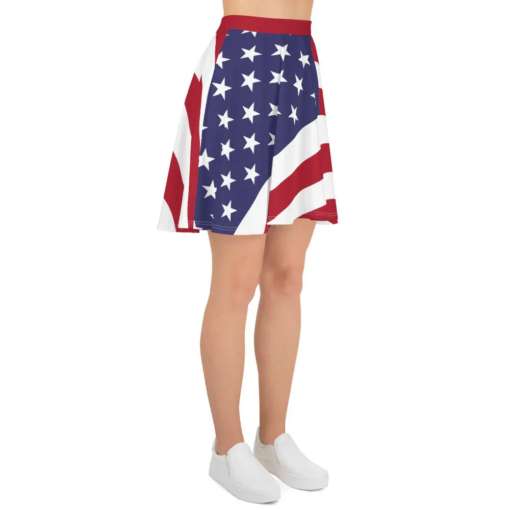 Women's American flag skirt for patriotic occasions