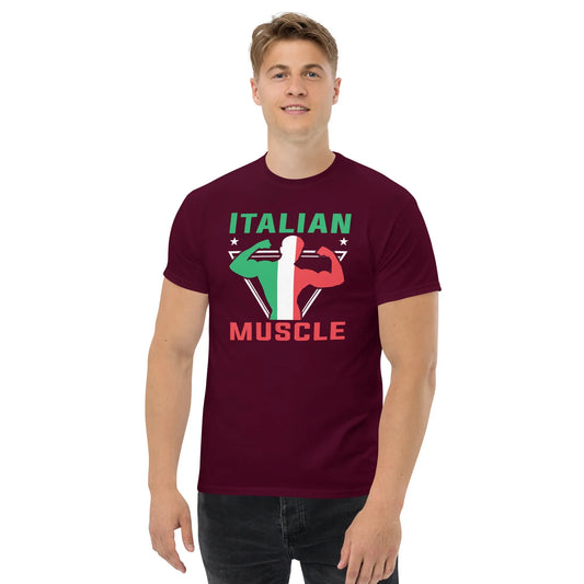 Stylish Italy Men’s Muscle T-shirt showcasing timeless design