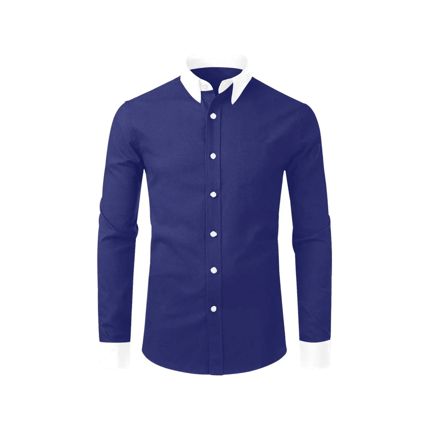 Blue Dress Shirt with White Collar & Cuffs | Men's Blue Shirt White Collar XS / Blue Blue Dress Shirt with White Collar & Cuffs | Men's Blue Shirt White Collar XS / Blue