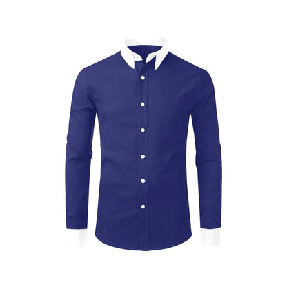 blue dress shirt with white collar Men's Style Old Money while the absence of a placket gives the shirt a modern Tab collar shirt with French