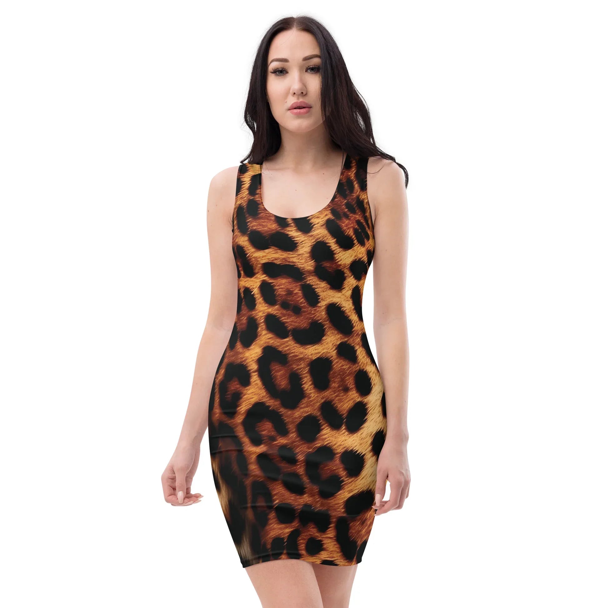 Leopard Print Bodycon Dress | Sleeveless and Stylish | YVDdesign Leopard Print Bodycon Dress | Sleeveless and Stylish | YVDdesign