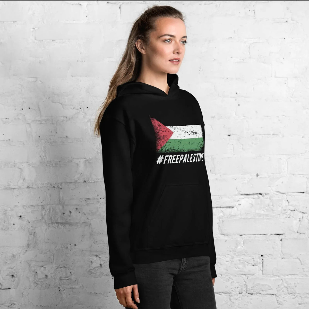 Support Palestine hoodie black