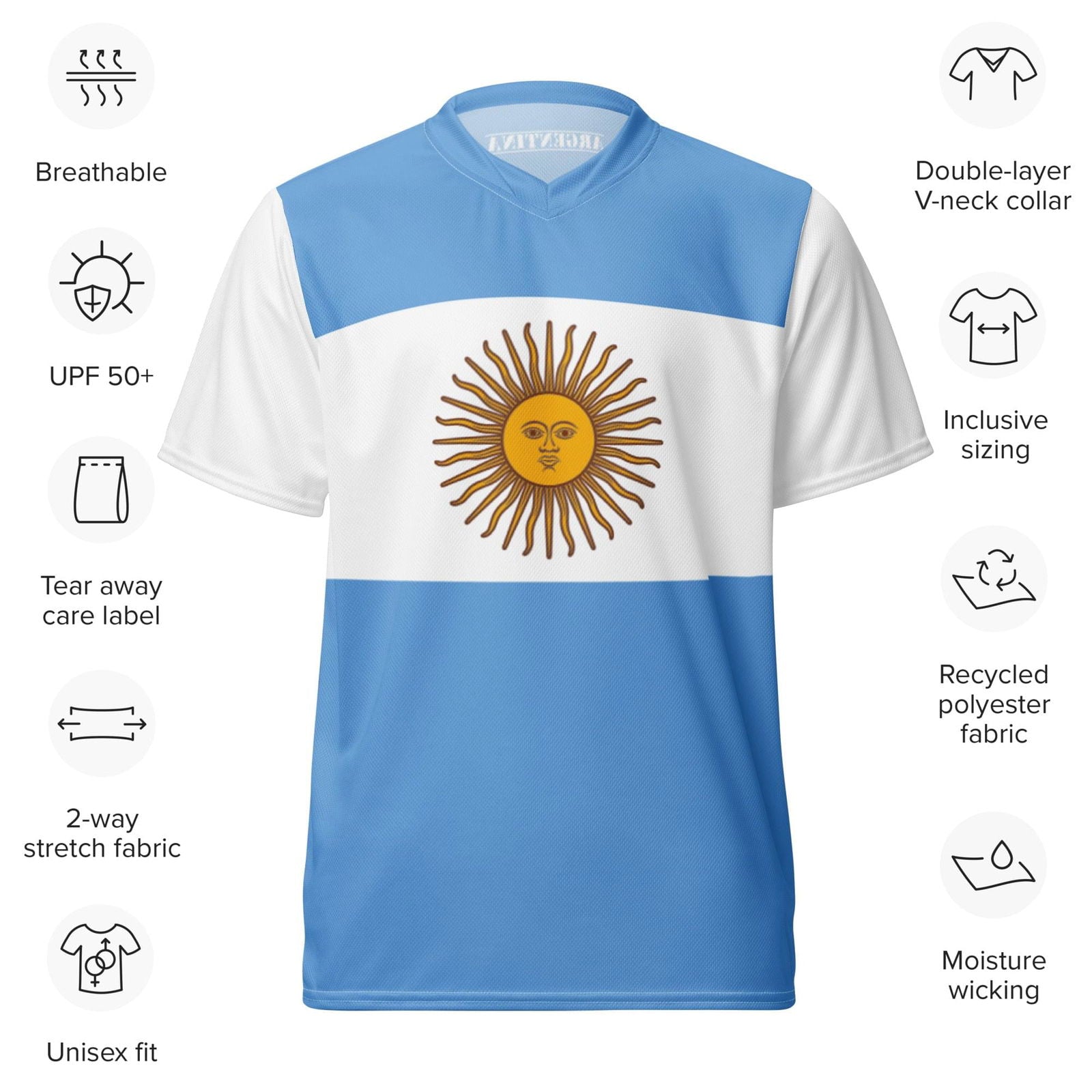 Sustainable Argentina flag apparel