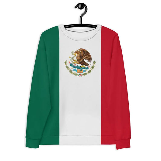 Sweater with Mexican Flag vibrant green white red stripes street‑style layering