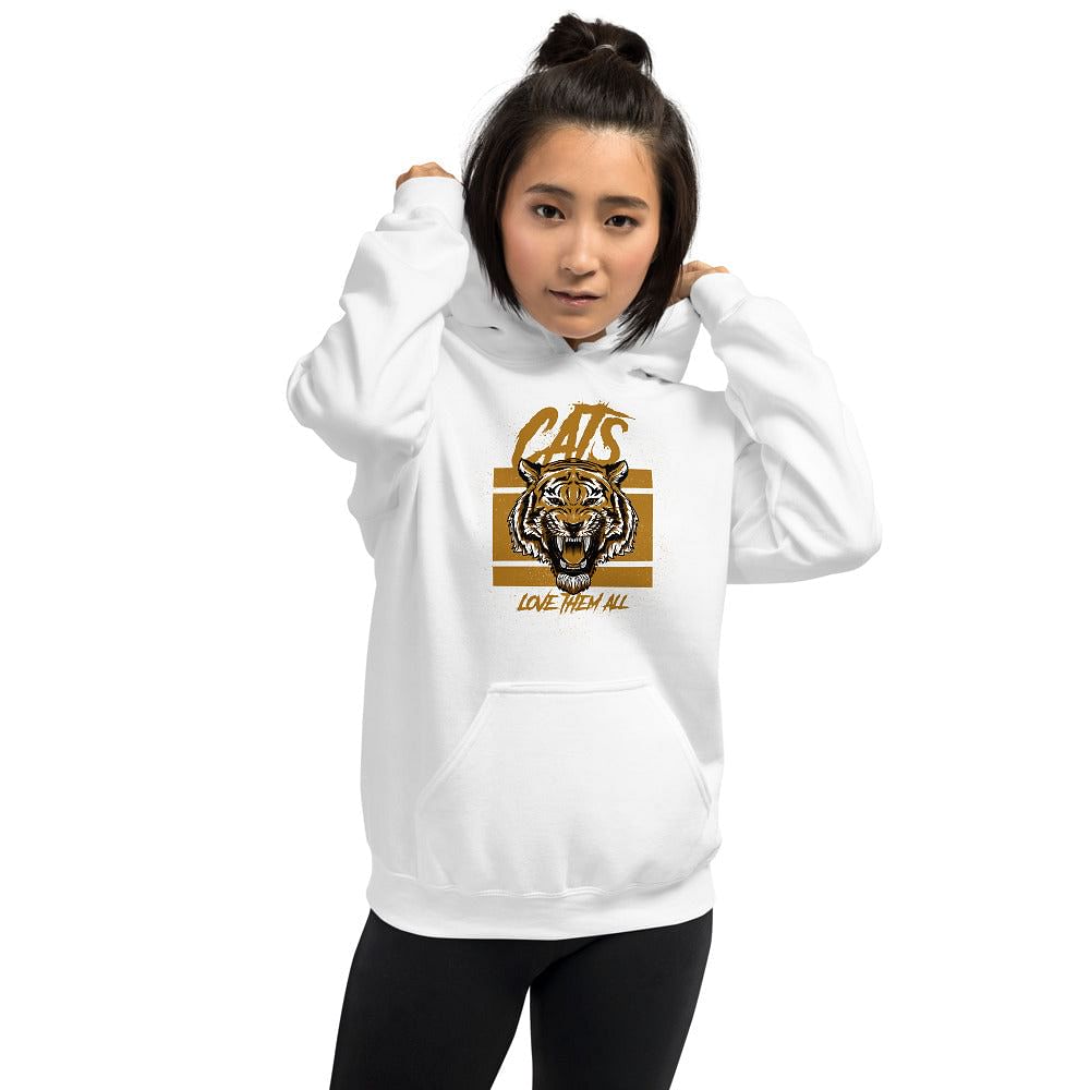 Tiger graphic hoodie with double lined hood and front pocket