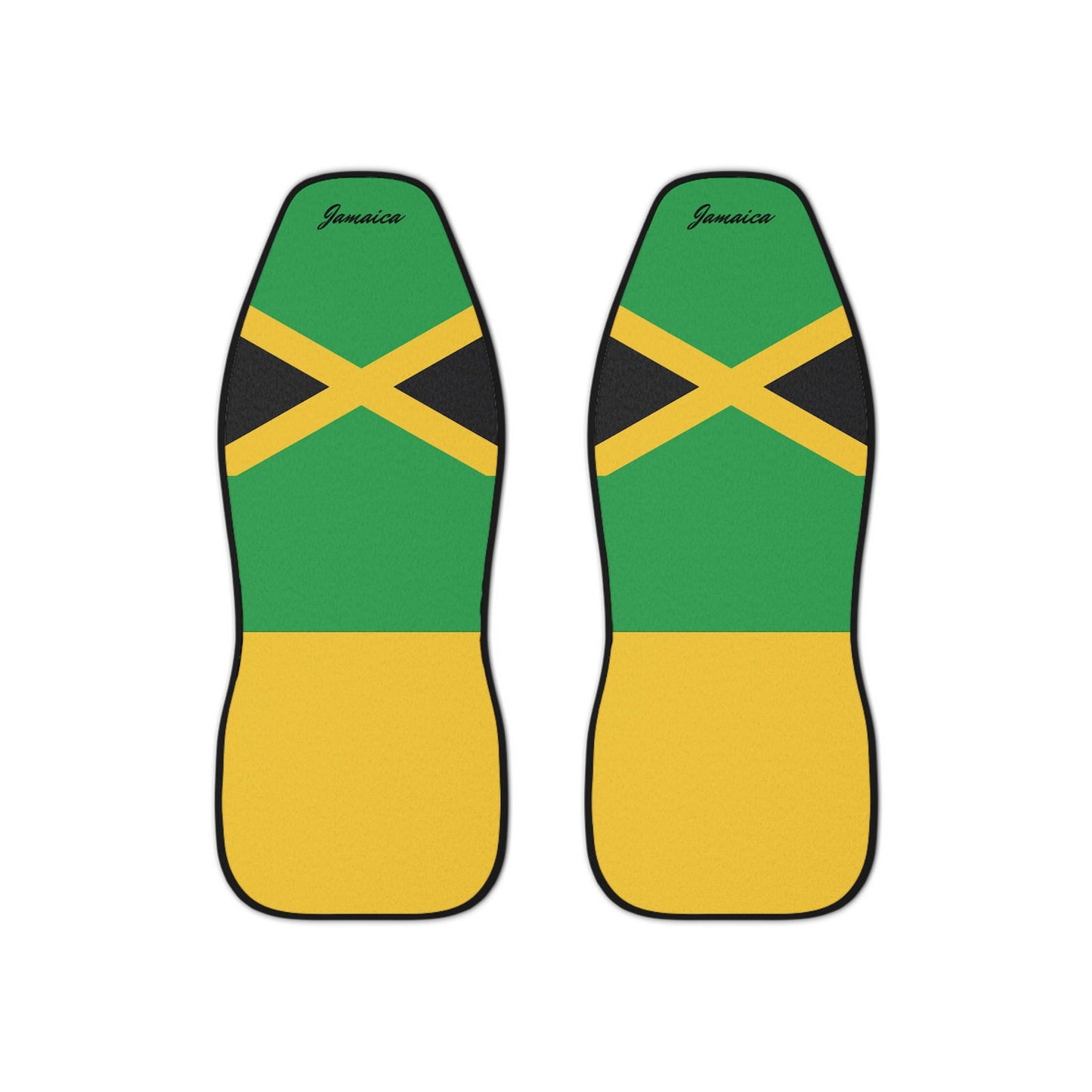 Two Jamaica Flag Car Seat Covers Universal