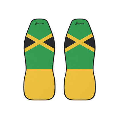 Two Jamaica Flag Car Seat Covers Universal