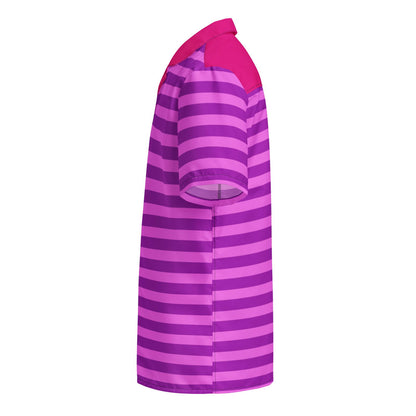 Vibrant pink striped fashion shirt for casual and office wear