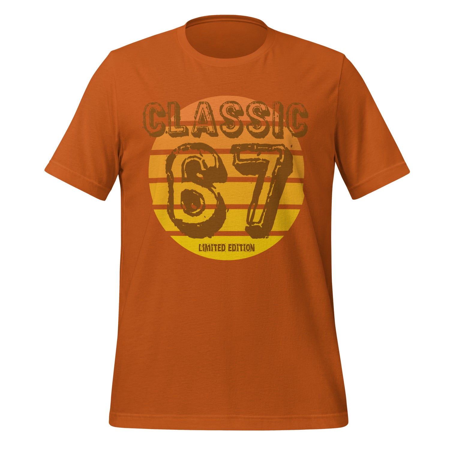 Vintage style 1967-t-shirt Autumn front view