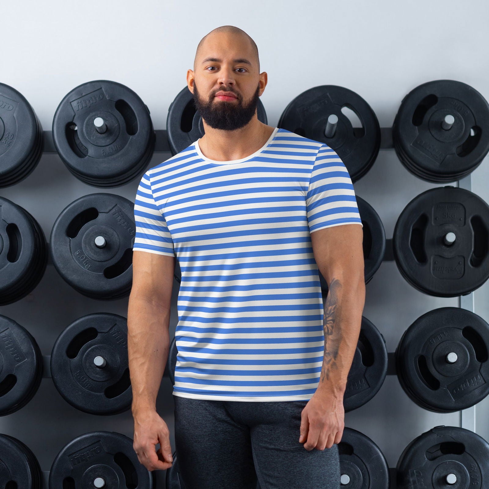 White Blue Striped Shirt