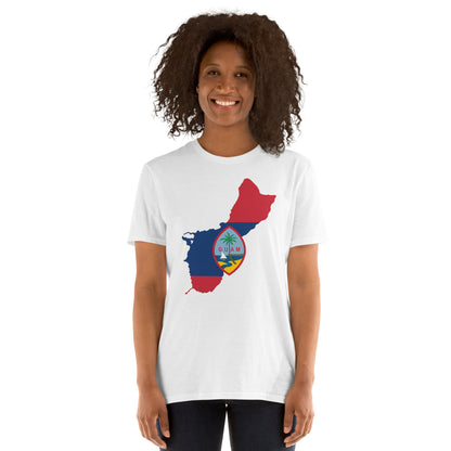 White Guam flag seal t‑shirt