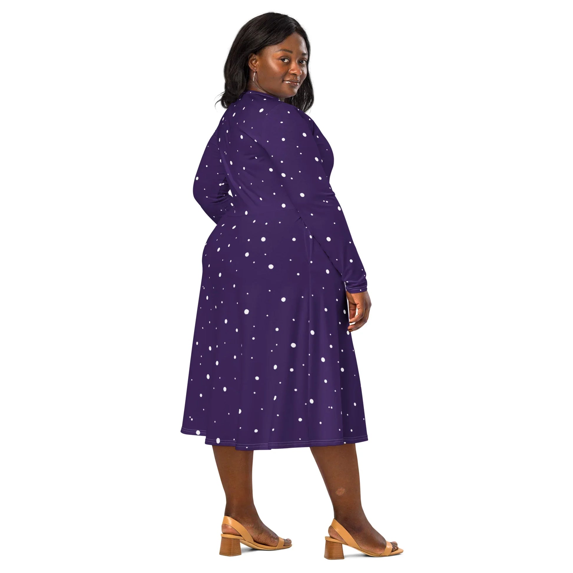 plus size purple polka dot dress Kamemir Plus Size Dresses for Women Womens Square Neck Polka Dot Short Sleeve Ruffle Swing Dress(Z-Purple,M), Women's, Size: Medium, Beige