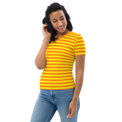 Yellow Orange Striped T-shirt