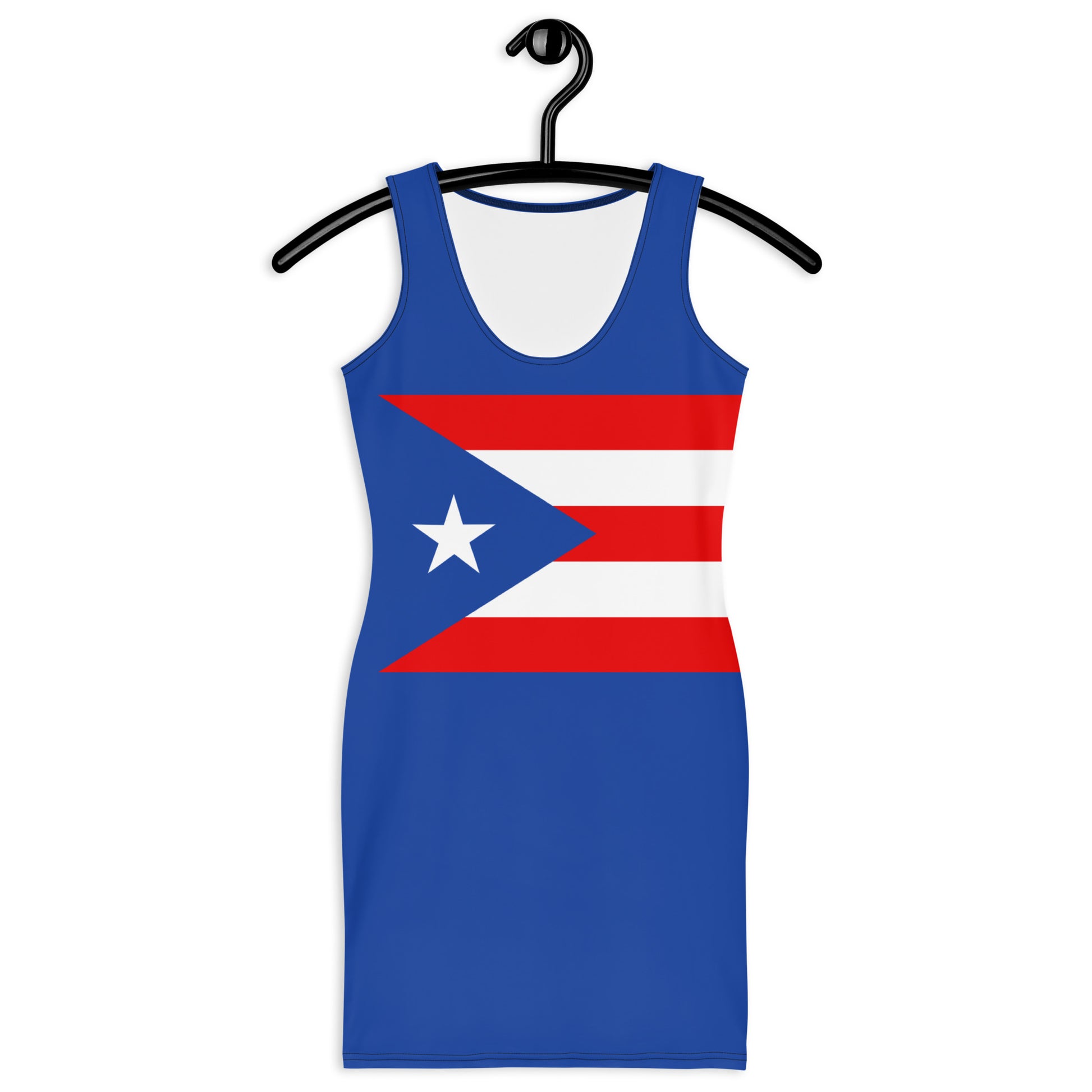 Showcase Your Island Love: Puerto Rico Flag Midi Bodycon Dress
