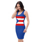 Chic Body-Hugging Puerto Rican Flag Dress: Flaunt Your Heritage!