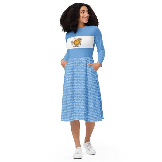 Argentinien-Kleid mit Seitentaschen / Größen 2XS-6XL / Argentinien-Outfit