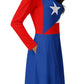 Showcase Your Love for Puerto Rico with Our Stylish Long Sleeve Midi Dress
