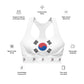 Buy Women's Longline Padded Sports Bra - South Korea Flag Design