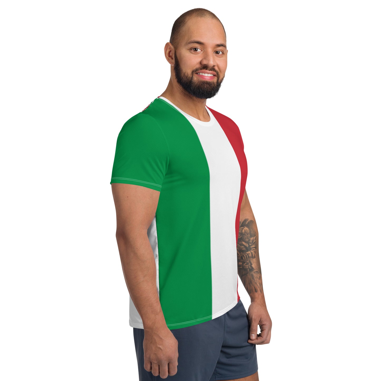 Eternal Elegance: Athletic T-shirt Flaunting the Iconic Italy Flag