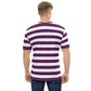 Back Side Purple And White Striped T Shirt For Men