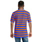 Men's blue and orange striped tee