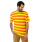 Striped t-shirt in orange and yellow