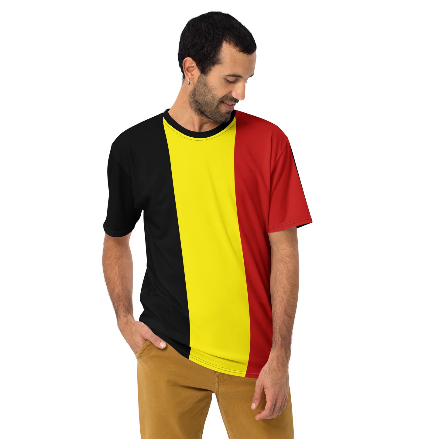 Camiseta de la bandera de Bélgica para hombres