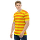  Men's orange and yellow striped t-shirt, side view