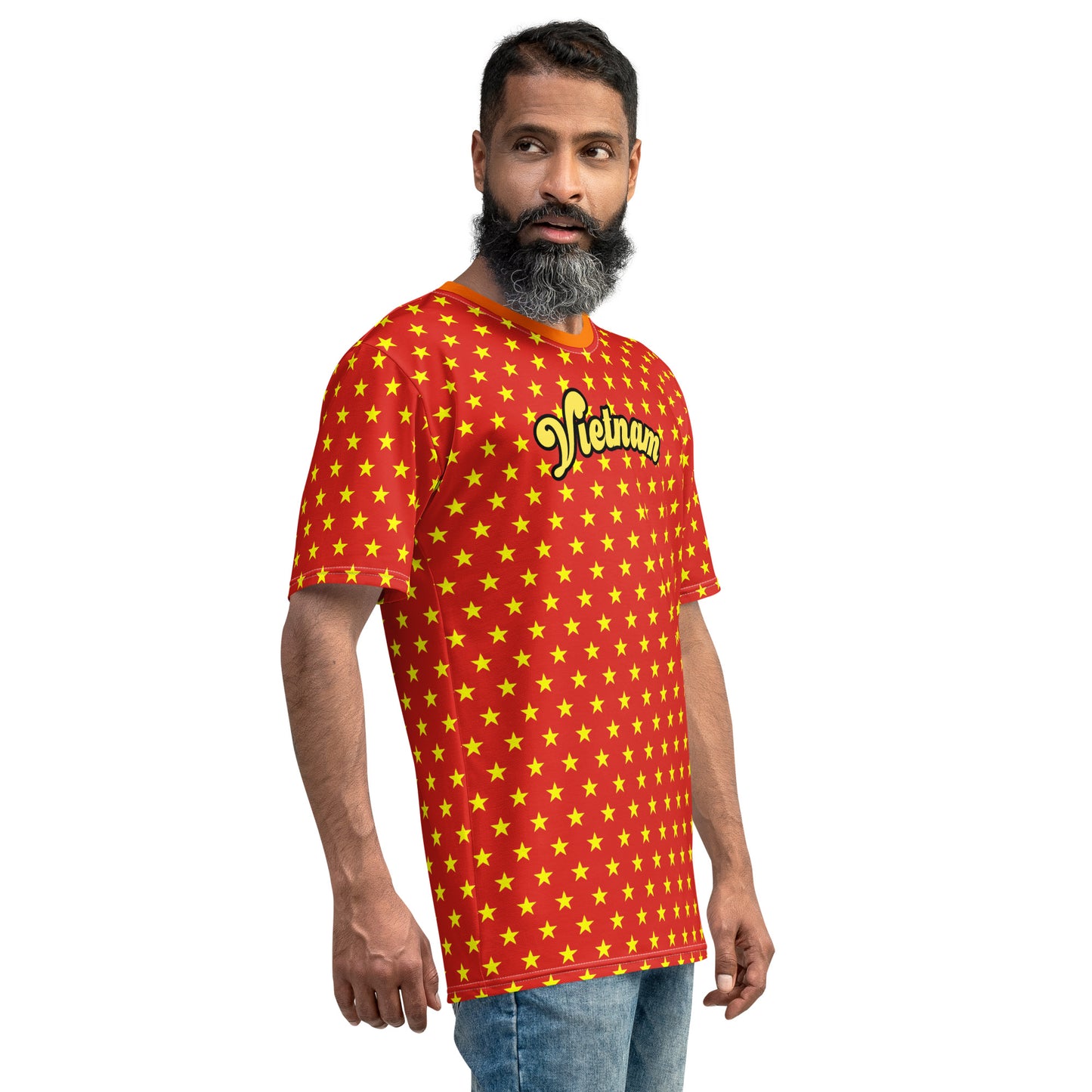 Men's T-Shirt: Celebrate Vietnam with Yellow Polka Dots