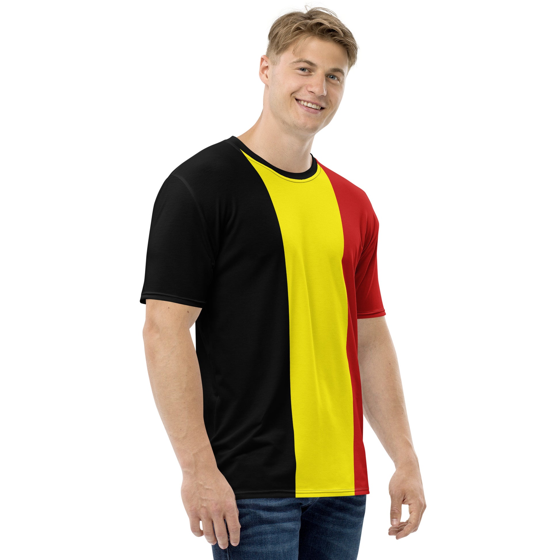 Men's T-shirt with Belgium flag design