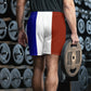 French Flag Shorts For Mens / Patriot Shorts / Soccer Shorts / Recycled Polyester