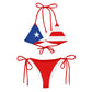 Recycled Materials Puerto Rican Flag Swimsuit Set